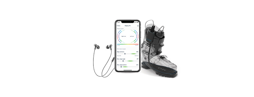 Bluetooth LE sensor-based ski training solution helps skiers improve technique with live audio feedback during run