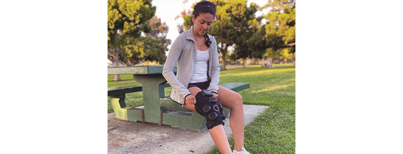 Bluetooth LE knee brace provides wireless heating/cooling therapy for user recovery