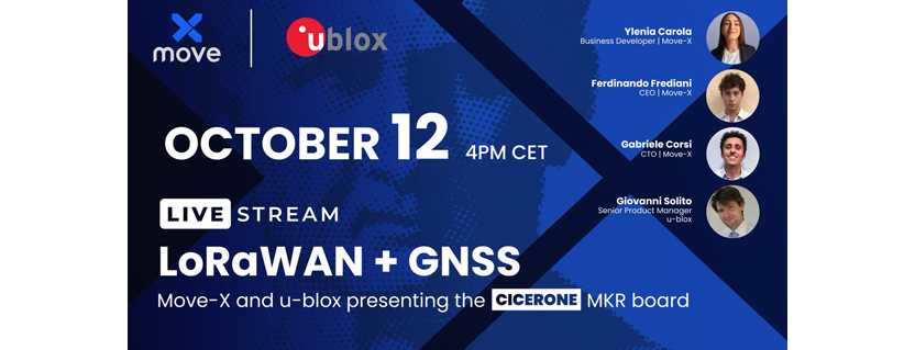 LoRaWAN + GNSS: Move-X and u-blox presenting the Cicerone MKR board