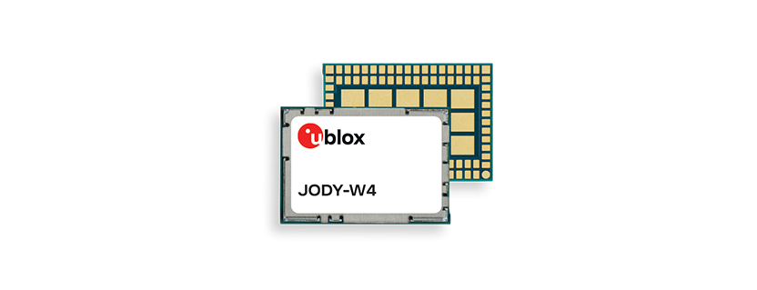 u-blox announces JODY-W4, the first automotive-grade module supporting Wi-Fi 6E technology and Bluetooth LE Audio functionalities