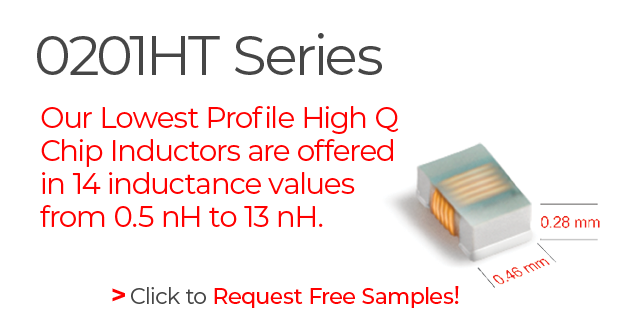 Coilcraft lowest profile high Q wirewound chip inductor