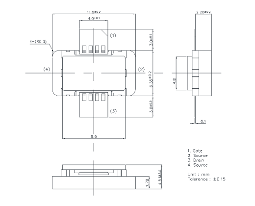 SGNL130M1H package dimensions