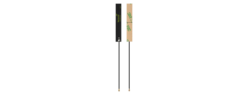 Taoglas FXUB1910 ADS-B (978/1090 MHz) 80 x 12 mm Flexible PCB Antenna Horizontal Feed 100 mm ø1.37, I-PEX MHF®I (U.FL)