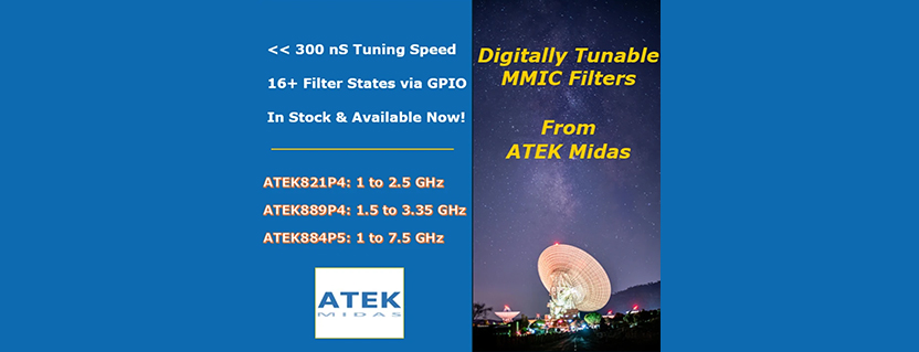 Digitally Tunable Low Pass and Bandpass Filters for SATCOM, Telecom, EW/ECM, or SDR systems