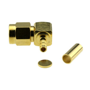 20M-RA-C-RG174: SMA Male Right Angle Crimp for RG-174/U Cable