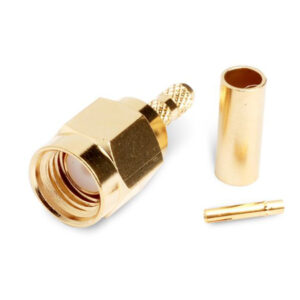 20M-RP-C-RG174: SMA Male Reverse Polarity Crimp for RG-174/U Cable