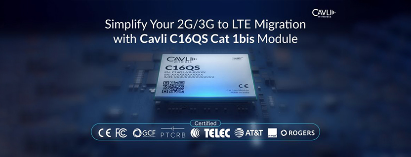 Cavli Wireless C16QS – LTE Cat 1bis IoT Module