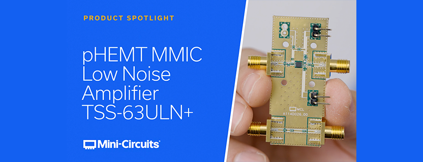Mini-Circuits TSS-63ULN+ MMIC LNA 1 to 6 GHz 0.5 dB NF